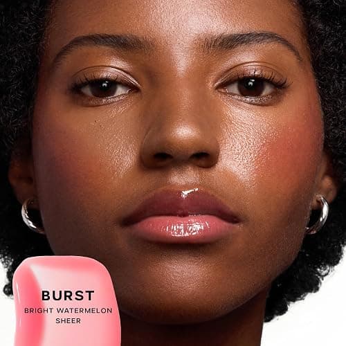 Saie Glossybounce - Hydrating Lip Gloss and Tinted Lip Oil Hybrid with Hyaluronic Acid & Jojoba Oil for Non-Sticky, Ultra-Shiny, Plump & Soft Lips - Everyday Makeup Essential - Burst (.17 oz) thumbnail 2