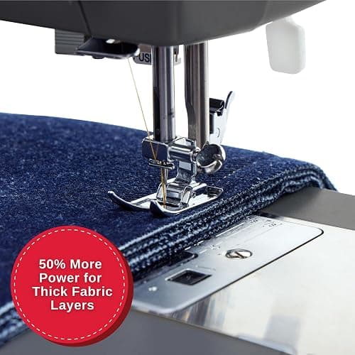 SINGER® Heavy Duty 4452 (Grey) High Speed Sewing Machine + Accessories | 32 Built-In Stitches Deliver 110 Stitch Applications | 50% More Power for Thick Fabrics, 1100 Stitches/Min, 1-Step Buttonhole thumbnail 5