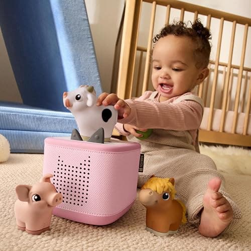 Toniebox 2 My First Farm Bundle for Kids 1+ with Soft and Squeezable Cow, Horse, and Pig - Cloud Pink thumbnail 2