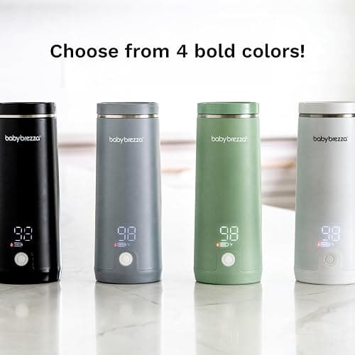 Baby Brezza Superfast Portable Baby Bottle Warmer – 50% Faster - Travel Breastmilk Warmer and Formula Warmer - Safe, Even Heating - Up to 9oz - No Adapters, Black thumbnail 8