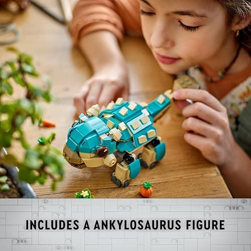 LEGO Jurassic World Baby Bumpy: Ankylosaurus Dinosaur Toy for Camp Cretaceous Fans and Kids Aged 7 Plus, Fun Build-a-Dinosaur Jurassic Park Toy for Boys and Girls, Animal Playset, 76962 thumbnail 6