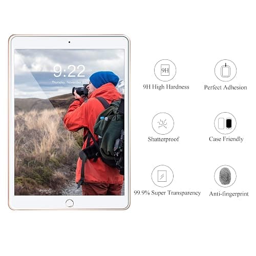 Ailun Screen Protector for iPad 9th 8th 7th Generation (10.2 Inch, iPad 9/8/7, 2021&2020&2019) Tempered Glass/Apple Pencil Compatible [2 Pack] thumbnail 4