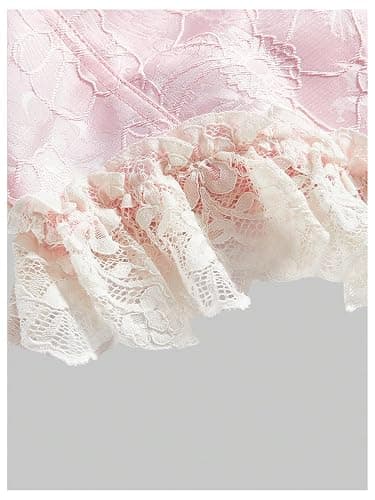 SHENHE Women's Strapless Corset Bustier Pearl Smocked Lace Trim Going Out Crop Top Tube Corset thumbnail 4