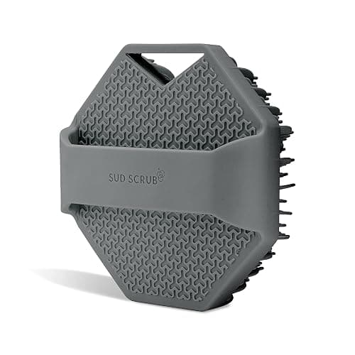 Sud Scrub® Antimicrobial Silicone Body Scrubber, Exfoliating Body Scrubber for Sensitive Skin, Eco Friendly Shower Scrubber for Body, Silicone Body Brush for Showering, Charcoal thumbnail 7