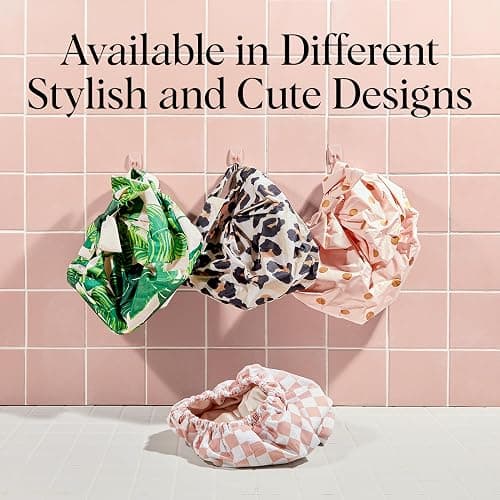 Kitsch Luxury Shower Caps for Women Reusable Waterproof - Large Shower Cap for Women and Men, Non-slip, Quick-dry Hair Cap for Long & Short Hair, Comfortable and Stylish Design - Leopard thumbnail 6