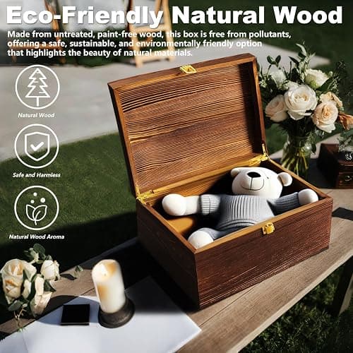 GLOMAXLY Large Tree of Life Wooden Keepsake Box - Elegant Vintage Jewelry Storage Box Durable Wooden Box for Storing Photos, Gifts, Jewelry, Decorative Memory Boxes with Anti-Slip Pads thumbnail 4