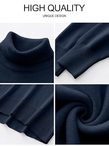 ANRABESS Womens Turtleneck Sweaters Oversized Chunky Long Sleeve Knit High Low Hem Pullover Top 2025 Fall Winter Fashion thumbnail 6