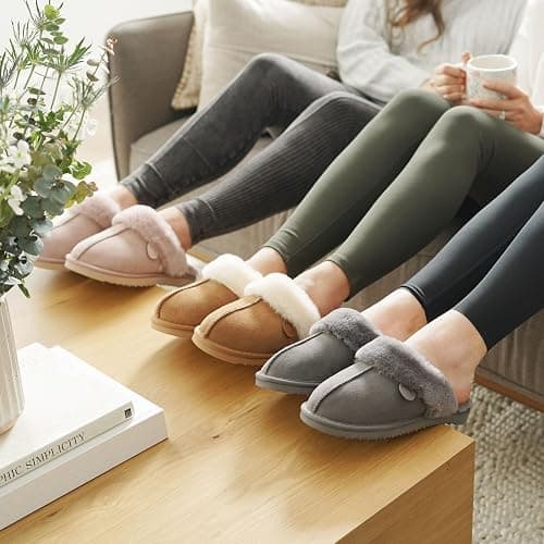Fireside by Dearfoams Women's Fireside Sydney Shearling Fur Indoor/Outdoor Scuff Slipper With Wide Widths thumbnail 6