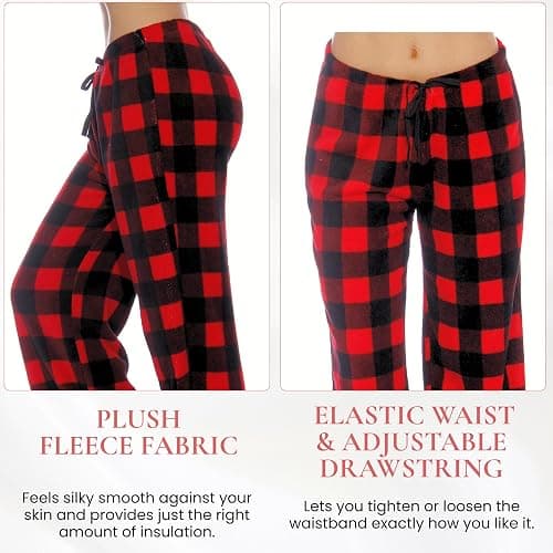 Just Love Women Plush Pajama Pants Buffalo Plaid thumbnail 4
