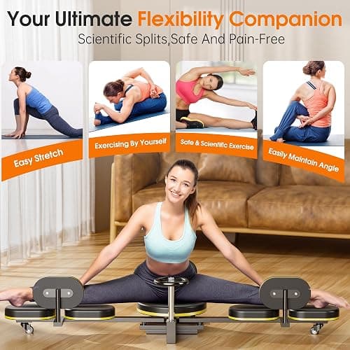 TDH Leg Stretcher Machine, 0-200° Adjustable Split Machine for Ballet, Dance,Yoga, Flexibility Stretching Equipment to Relieving Leg Muscle & Hamstring Tightness, Home Gym Use thumbnail 2