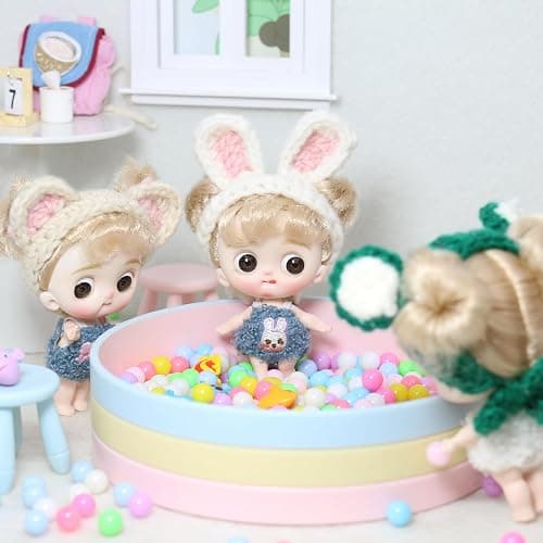 Perklzau 2pcs Cute Small Mini Keychain Dolls Blind Box Bag Charms,Suprise Birthday Gift for Girls,Mystery Box-Fukumaru Family Series thumbnail 4