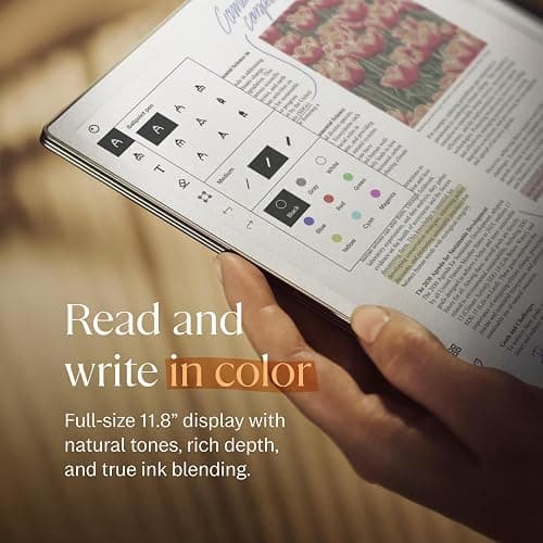 reMarkable Paper Pro Bundle – Mosaic Weave | Includes 11.8” reMarkable Paper Tablet, Marker Plus Pen with Eraser, and a Book Folio Cover in Mosaic Weave – Basalt thumbnail 6