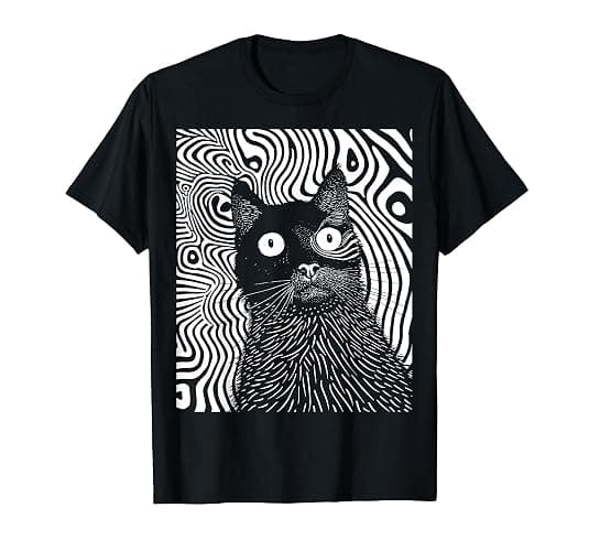 Trippy Cat | Pastel Goth Gothic Grunge Alt Punk Weirdcore T-Shirt - Image 1
