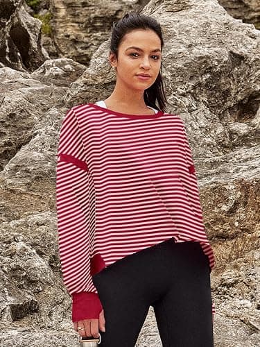 Panadila Womens Open Back Workout Top Long Sleeve Athletic Shirts Casual Crop Running Tee Y2k Yoga thumbnail 2