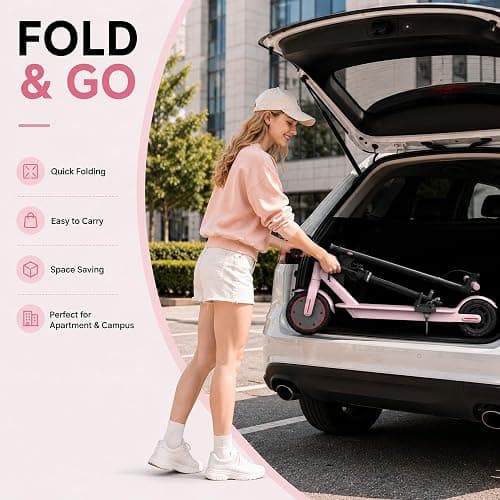 Joyhis Electric Scooter for Adults with Seat, 19Mph Escooter, 15-21 Miles Range Scooters, 8.5" Folding Scooters with APP Control, 350W Commuting Scooter Kick Scooter for Adults, for Teens thumbnail 8