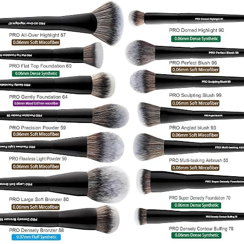 Bueart Design 32Pcs PRO Grade Makeup Brushes Set with Super large Holder, Premium Ultra-soft Synthetic Foundation Contour Powder Blush Concealer Eyeshadow Classic Black Make up Brush thumbnail 5