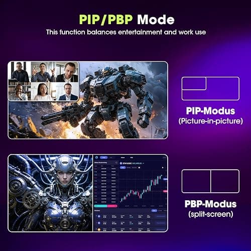 Amzfast 32" 4K 120Hz 1ms Curved Gaming Monitor, 3840x2160 UHD, PIP/PBP, Adaptive Sync, 130% sRGB, 3000:1 Contrast, HDR, 300nits, 1500R, HDMI2.1(VRR)& DP1.4, Built-in Speaker, Eyes Care, VESA Mount thumbnail 7
