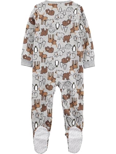 Simple Joys by Carter's baby-boys Loose-Fit Flame Resistant Fleece Footed Pajamas thumbnail 2