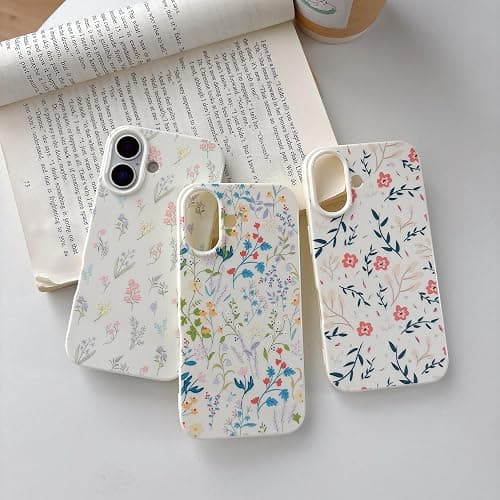 QLTYPRI for iPhone 16 Case Cute Pink Floral Flower, Muticolor | Cute Flower Pattern Aesthetic Phone Case,Raised Camera Protection,Slim Soft TPU Shockproof Protective Cover for Girls Women thumbnail 7