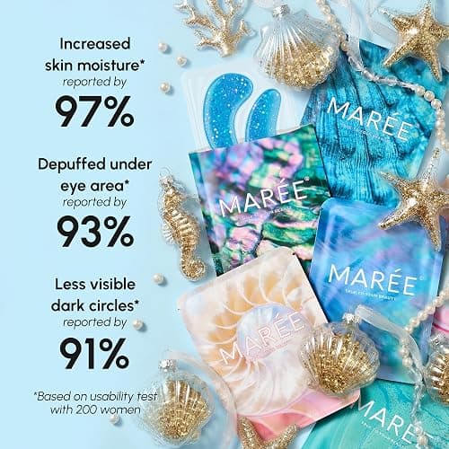 MAREE Eye Gels - Cooling Pads Under Eye Patches for Puffy Eyes and Dark Circles with Collagen & Hyaluronic Acid - Anti Wrinkles Under Eye Masks Skincare Treatment for Puffiness - Parches Para Ojeras thumbnail 9