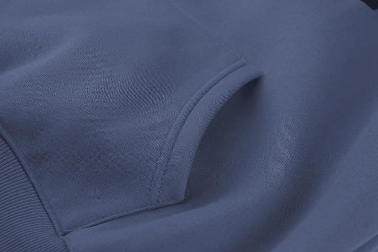 Lauweion Women Solid Basic Fleece Letter Loose Hoodie Sweatshirt Long Sleeve Kangaroo Pocket Drop Shoulder Pullovers Top thumbnail 6