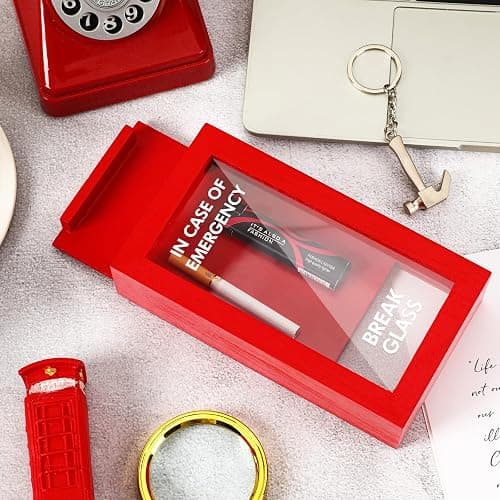 JULEASEL Funny Gift Emergency Box w/Hammer, Break in Case of Emergency Box, Personalized Prank Gag Gift for Birthday Holiday, Funny Desk Decor, White Elephant Gift for Friend Coworker Family thumbnail 5