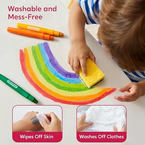 SYNCFUN 24 Pcs Twistable Silky Crayons, Washable Crayons for Paper, Easy to Hold & Quick-Drying Art Supplies, Non-Toxic, Mess Free, Birthday Valentine Easter Gifts for Kids Ages 3 and Up thumbnail 5