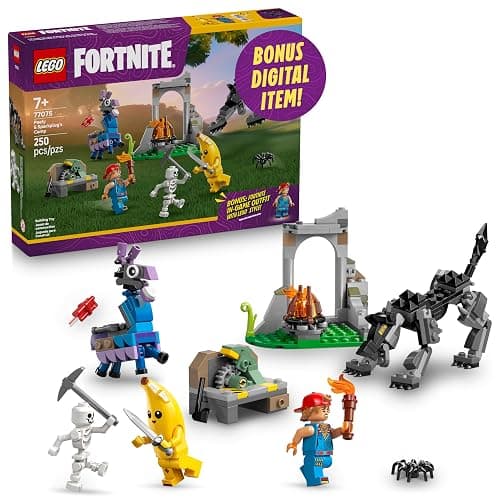 LEGO Fortnite Peely & Sparkplug’s Camp Kids Toy - Pretend Play and Video Game Building Set for Girls & Boys, Ages 7+ - Fortnight Toy Figures Peely, Sparkplug, & More - Gift Idea for Birthdays - 77075 - Image 1