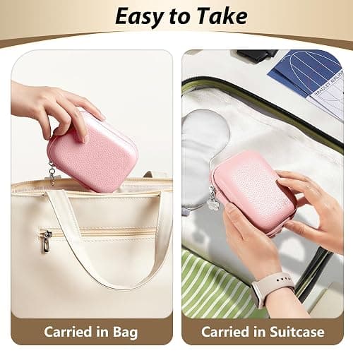 Linpr Digital Camera Case for CAMKORY, KODAK PIXPRO FZ45/FZ55, Canon IXUS 285 HS, Lecran, Small Travel Compact Camera Holder with Mesh Pocket for Accessories SD Card (Pink) thumbnail 8