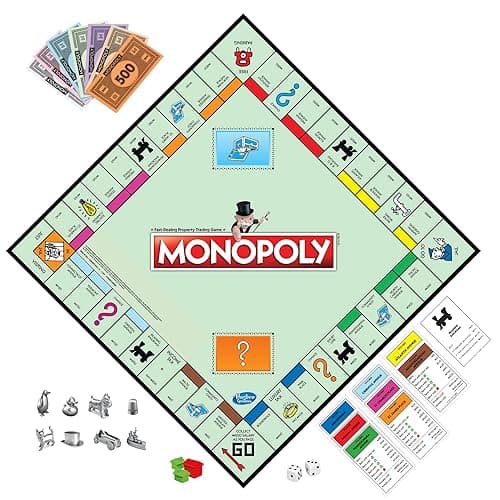 Monopoly Game, Family Board Games for 2 to 6 Players & Kids Ages 8 and Up, Includes 8 Tokens (Token Vote Edition) thumbnail 5