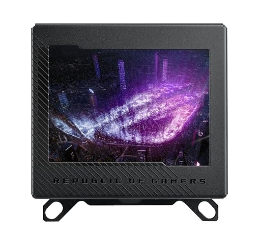 ASUS ROG RYUJIN III WB CPU Water Block-Intel LGA 1700, 1200, 115X, AMD Socket AM4, AM5 Asetek Copper Cold Plate Black, 178 Micro-Cooling, 3.5Inch Full Color LCD Display, Embedded VRM Fan, ROG Fittings thumbnail 9