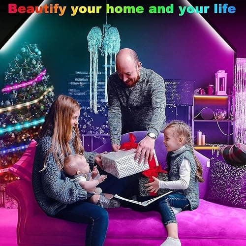 Led Lights for Bedroom 50ft, REEMEER Led Lights Music Sync Color Changing Led Strip Lights with App Control and Remote, Led Light Strip Used for Party, Home Decoration thumbnail 4