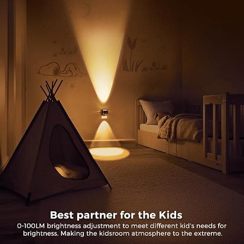 L LOHAS LED Night Light Projector, Night Lights Plug into Wall, Dusk to Dawn Sensor, Rotating Nightlight for Kids, Soft White Ambient Lighting for Bathroom, Gaming Room, Gifts,1 Pack thumbnail 6