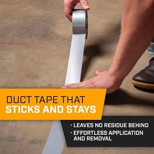 Lockport Silver Duct Tape - 6 Roll Multi Pack - 90 feet x 2 Inch - Strong Duct Tape Heavy Duty - Waterproof - No Residue - Bulk Value - Easy Tear - Industrial Use - DIY Home Repair thumbnail 4