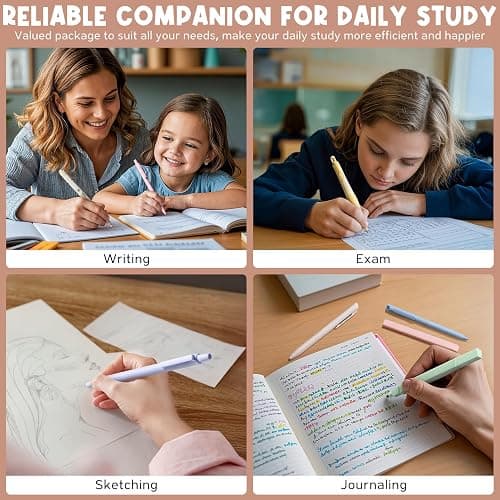 65PCS Aesthetic School Supplies with Cute Pencil Case, Pastel Highlighters Gel Pens Mechanical Pencils Set 0.5 0.7 & 2.0mm, Office Back to School Supplies College Essentials Kit Student Stationary Set thumbnail 8