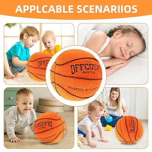 Cuscino da Basket in Peluche 3D, 25 cm - Morbido Decorazione 2024, Creativo per la Stanza - Regalo per Bambini Amanti del Basket thumbnail 7