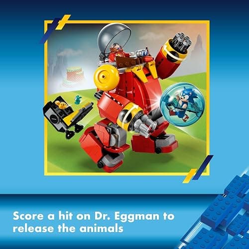 LEGO Sonic The Hedgehog Sonic vs. Dr. Eggman’s Death Egg Robot Building Toy for Sonic Fans and 8 Year Old Gamers, Includes Speed Sphere and Launcher Plus 6 Sonic Figures for Creative Role Play, 76993 thumbnail 5