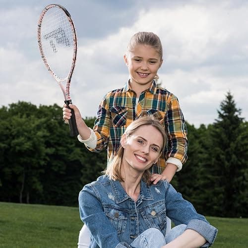Kids Tennis Racket for Boys & Girls Aged 2-12 - Multi-Color & Style Youth Tennis Racket for Beginner, Includes 420D Nylon Shoulder Strap Bag thumbnail 6
