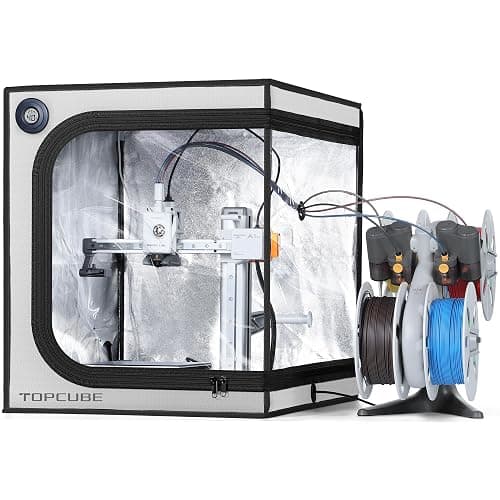 TOPCUBE 3D Printer Enclosure for Bambu Lab A1 Mini with LED Light Grey | Large Transparent Window Enclosure Fireproof Dustproof Noise Reduction Constant Temperature 3D Printer Cover, 470x550x550MM - Image 1