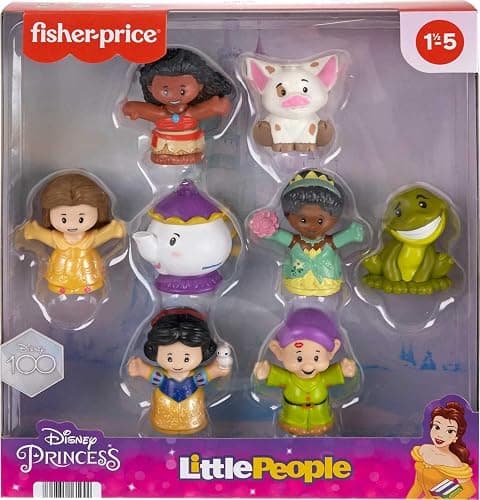 Fisher-Price Little People Toddler Toys Disney Princess Story Duos 8-Piece Figure Set for Pretend Play Kids Ages 18+ Months thumbnail 6