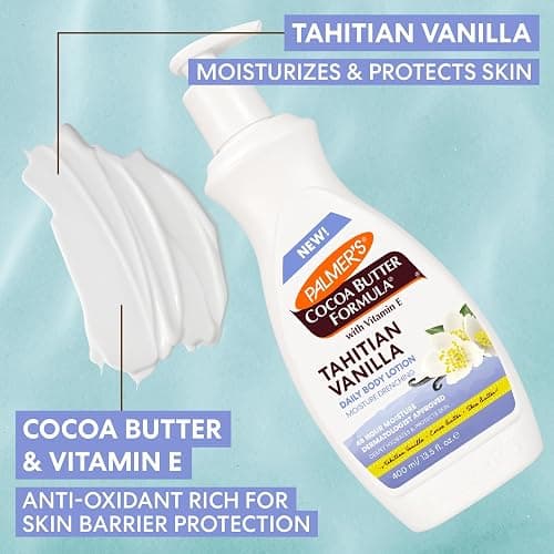 Palmer's Cocoa Butter Formula Tahitian Vanilla Body Lotion, 13.5 Oz, Daily Moisturizing Lotion for Dry Skin with Shea Butter & Vitamin E, Hydrates & Protects, Helps Provide 48-Hour Deep Moisture thumbnail 5