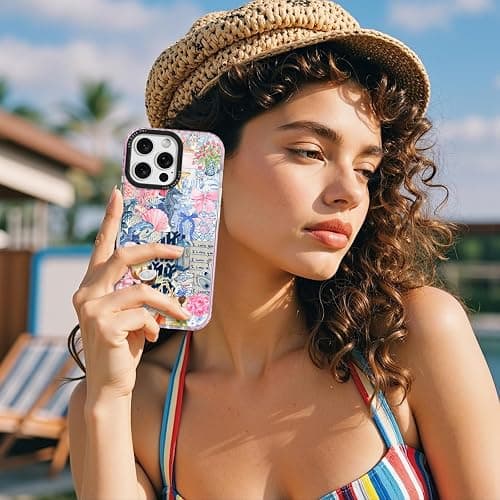 ChiCaseVer for iPhone 15 Case, Coastal Romantic Y2K Design with Military-Grade Drop Protection, Romantic Ocean Theme Ocean Theme TPU Cover with 1.5mm Camera Protection for Women Girls thumbnail 8