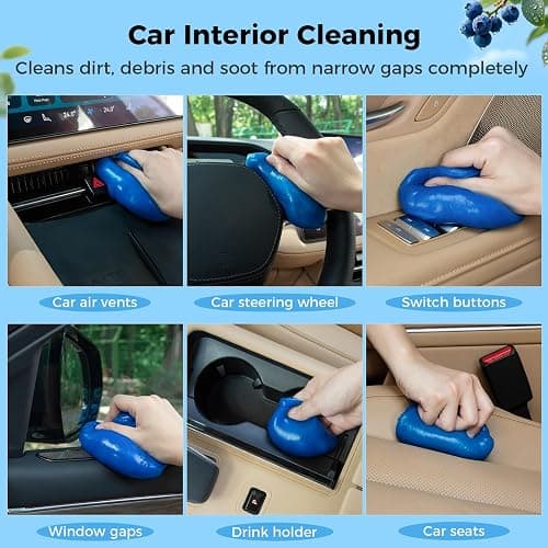 ColorCoral Universal Cleaning Gel for Office Electronic Products Keyboard Cleaner Dust Cleaning Gel for Car Interior Cleaning,Car Putty Reusable Slime goo, Magic Cleaning Putty for Vehicle Vents thumbnail 3