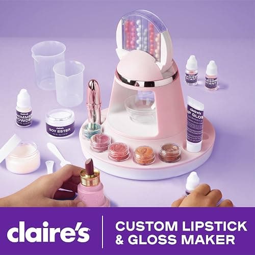 Claire's DIY Lipstick & Lip Gloss Making Kit – 97-Piece Makeup Craft Kit| Kids Arts & Crafts Activity Set| Handmade Moisterizing Lip Glaze| Beauty & Cosmetic Products| Girls Science Toy Gift| Ages 8+ thumbnail 3