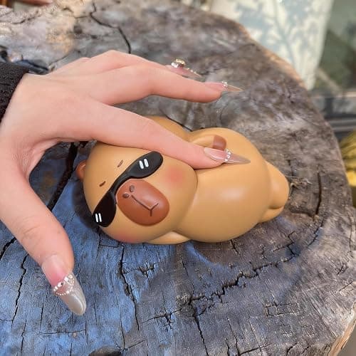 Popobox Capybara Squeezable Series Blind Box Figure, Random Design Animal Figures Collectible Toy, Cute Stress Relief Simulation Squeeze Toy for Gift (3.54-4.72'' H) thumbnail 6