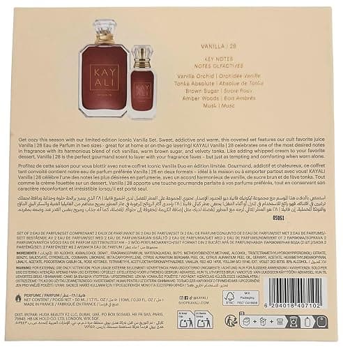 KAYALI Vanilla | 28 Eau de Parfum Iconic Set – Sweet Vanilla, Amber Woods & Brown Sugar Notes, 50 ml + 10 ml thumbnail 3