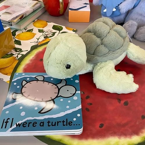 APJlKG 11.8Inch Weighted Plush Turtle Stuffed Animal Plush Soft Turtle Plush Toy A Christmas Birthday Gift for Boys and Girls,Green thumbnail 6