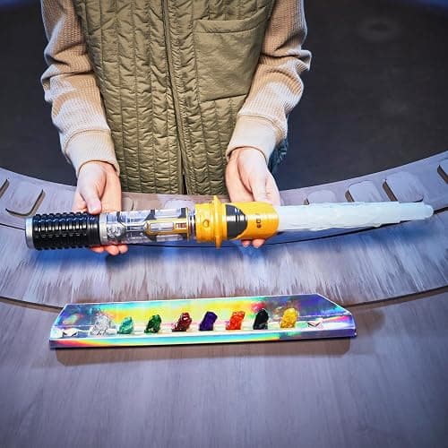 STAR WARS Power Crystal Lightsaber, 7 Colors & 10 Crystals, 50+ Color-Changing Combinations, Lights & Sounds, Toys for Boys & Girls, Kids, Ages 4+ thumbnail 12