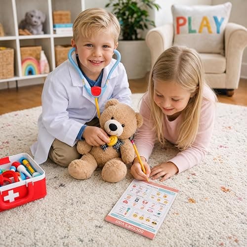 Fun Pretend Play Notepads for Kids Set of 6 - Imaginative Playtime Order Pads for Restaurant, Doctor and School Role Play - Creative Screen Free Activity & Gift for Toddlers and Preschoolers Ages 3-6 thumbnail 2