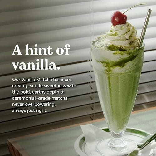 Chamberlain Coffee Vanilla Matcha Powder - Ceremonial Grade Matcha Powder with Madagascar Vanilla, Gluten-Free Flavor for Hot and Iced Drinks, Made with Premium Organic Ingredients - 1.06 Oz		 thumbnail 4